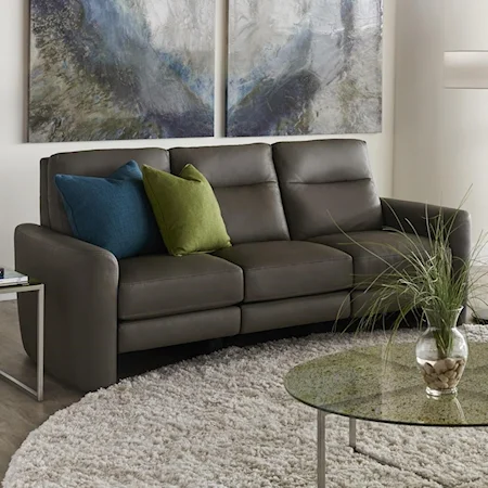 Contemporary Power Reclining Sofa with USB Port